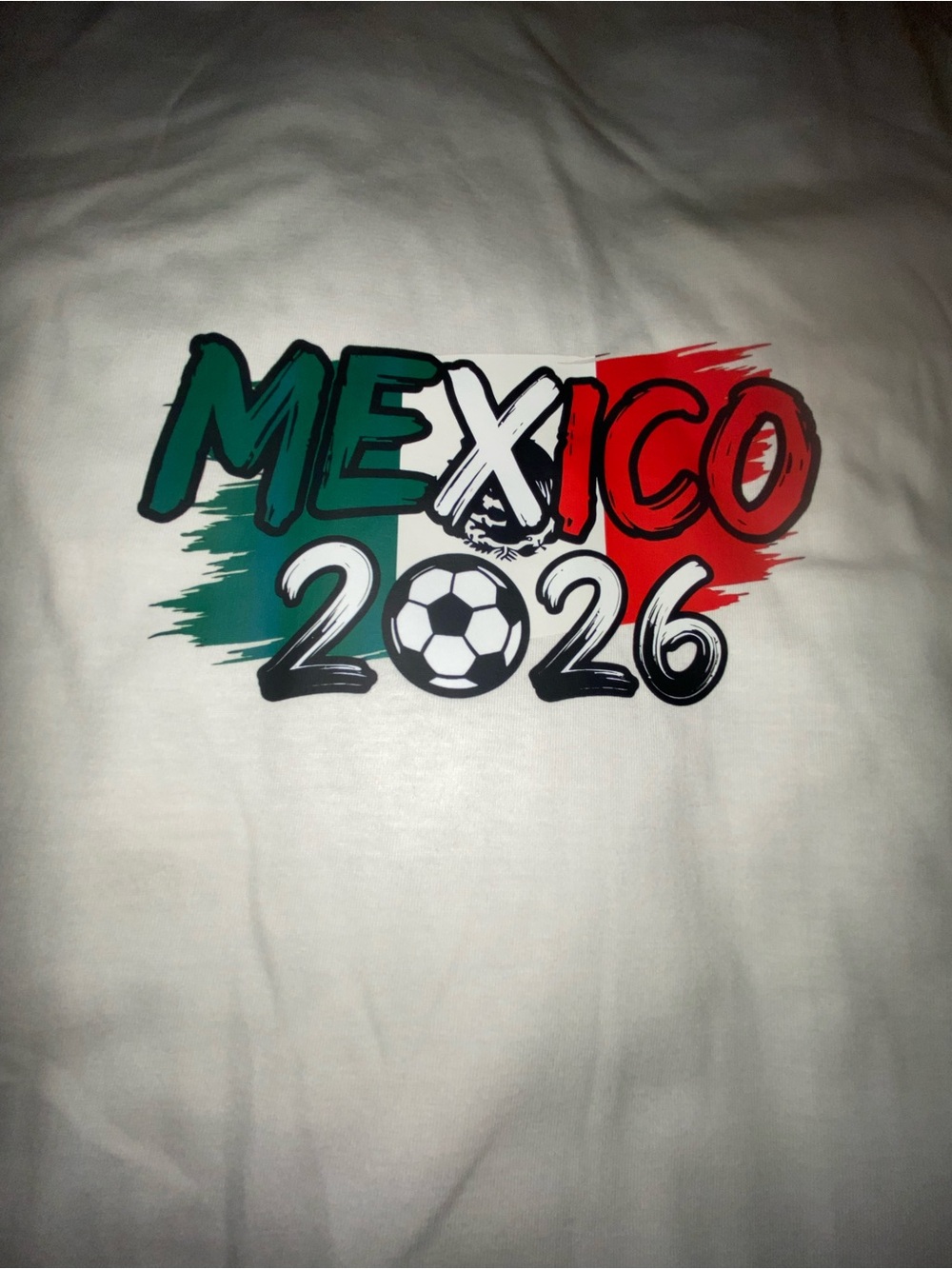 Mexico 2026 Soccer world  cup Graphic Tee - White L unisex